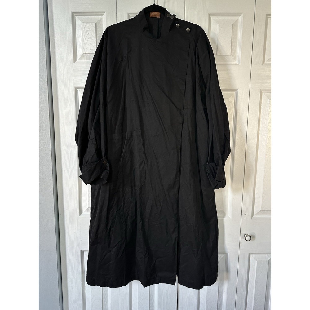 POL Long Duster Over Coat Cotton Black One Size